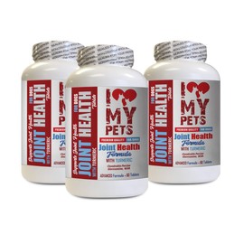 I LOVE MY PETS LLC Puppy Joint Vitamins - Joint Health for Dogs - with Turmeric - MSM - Premium - Dog Turmeric - 180 Treats (3 Bottles)