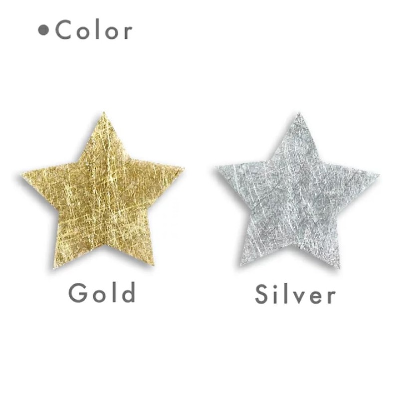 kokoni (Birthday Christmas) Star Garland, Gold/Silver, String Approx. 3.3 ft