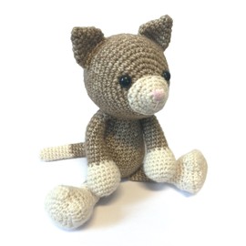 Hardicraft Crochet Kit Robbin the Cat, includes Instructions and Materials, approx. 20 cm