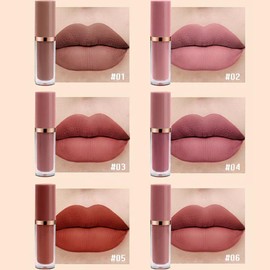 BAISEN DIARY Set De Regalo Navideño De 12 Labiales Líquidos Mate Aterciopelados Estilo Libro. Larga Duración, No Se Transfiere, No Se Desvanece. Brillo De Labios Nude Con Destellos. Set De Labios "Gra