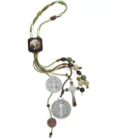 VILLAGE GIFT IMPORTERS Saint Benedict Home Blessing | Features Two Saint Benedict Medals and Crucifix f