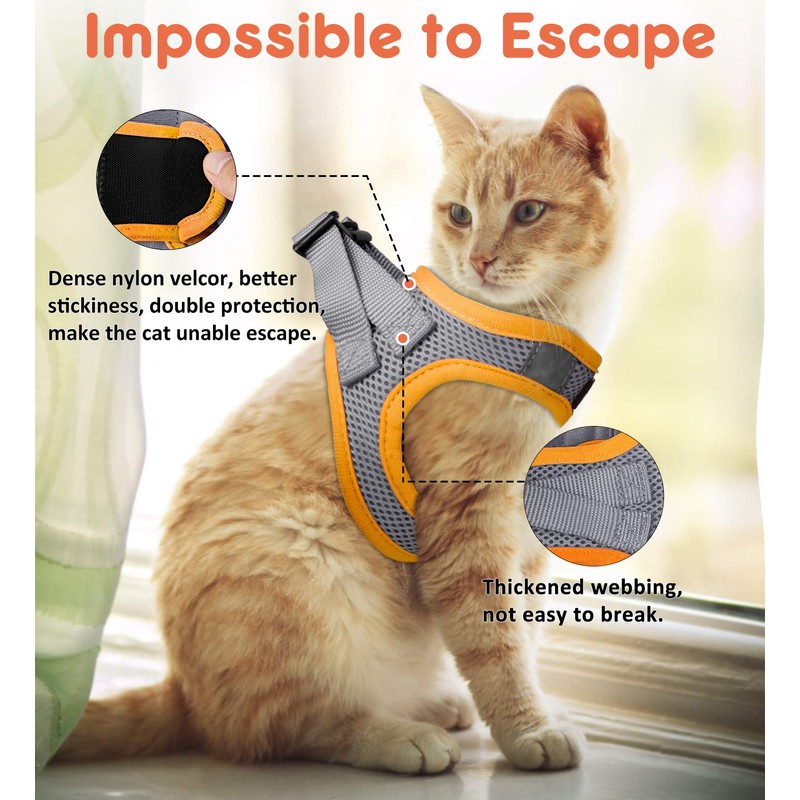 FAYOGOO Cat Harness and Lead Set, Cat Harness for Walking