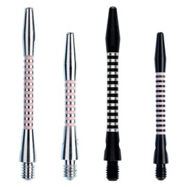 WINMAU Black, Pink and Silver Aluminium Dart Shafts (Stems) in short and medium - 4 sets per pack