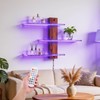 3 Tier Acrylic Wall Mounted Display Shelf with Lighting Display