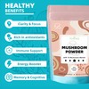 10 Mushrooms Powder, Mushroom Supplement Blend for Coffee, Beverages &