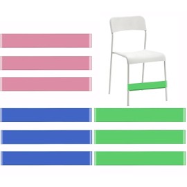 GUOYOU 9 Pack Chair Bands Colorful Chair Fidget Bands Rubber Bouncy Resistance Bands Sensory Chair Bands,for Hanging Feet and Muscle Building,for Children with Sensory Disorders ADHD and Autism