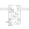  UPVC Door Handles Set - Polished Brass - Lever/Lever