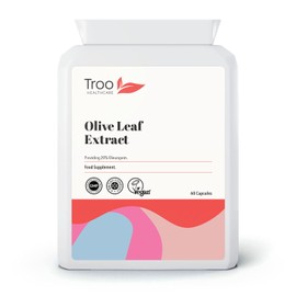 Olive Leaf Extract Supplement - 6750mg 60 Capsules with 20 per Cent Oleuropein – High Strength Easy Swallow Capsules - UK Manufactured to GMP Standards