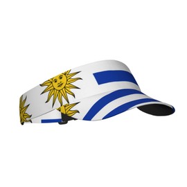 Cute Uruguay Flag Hats Flag Patriotic Sport Sun Visor Hats Adjustable Empty Top Baseball Cap Sun Hat for Women Men