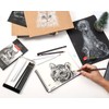 Brusarth Charcoal Drawing Set -12 pc Black charcoal pencils, White