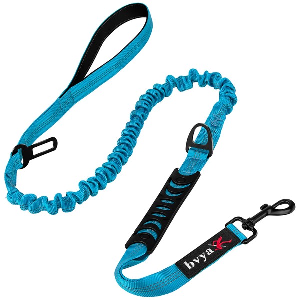 bvya 5.2-6 Ft Reflective Strong Bungee Dog Leash Retractable Shock