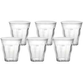 Duralex Made In France Picardie Clear Tumbler, Set of 6, 4-5/8 ounce