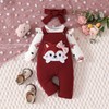 LUJENGEFA Newborn Infant Baby Girls Clothes Long Sleeve Rompers+ Suspender