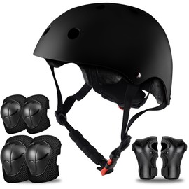 SAITI Kids Bike Helmet, Toddler Bike Helmet for Ages 3-8 Boys Girls Protective Gear with Elbow Knee Wrist Pads Adjustable Kids Helmet for Multi-Sports Skateboard Bicycle Riding Scooter Skating Roller