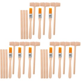 UPKOCH 9 Sets Wooden Digging Tools for Children Excavation Tool Set for Children Small Brush Chisel Hammer Learning Toy Rock Geography Set Gemstones Dinosaur Excavation Set