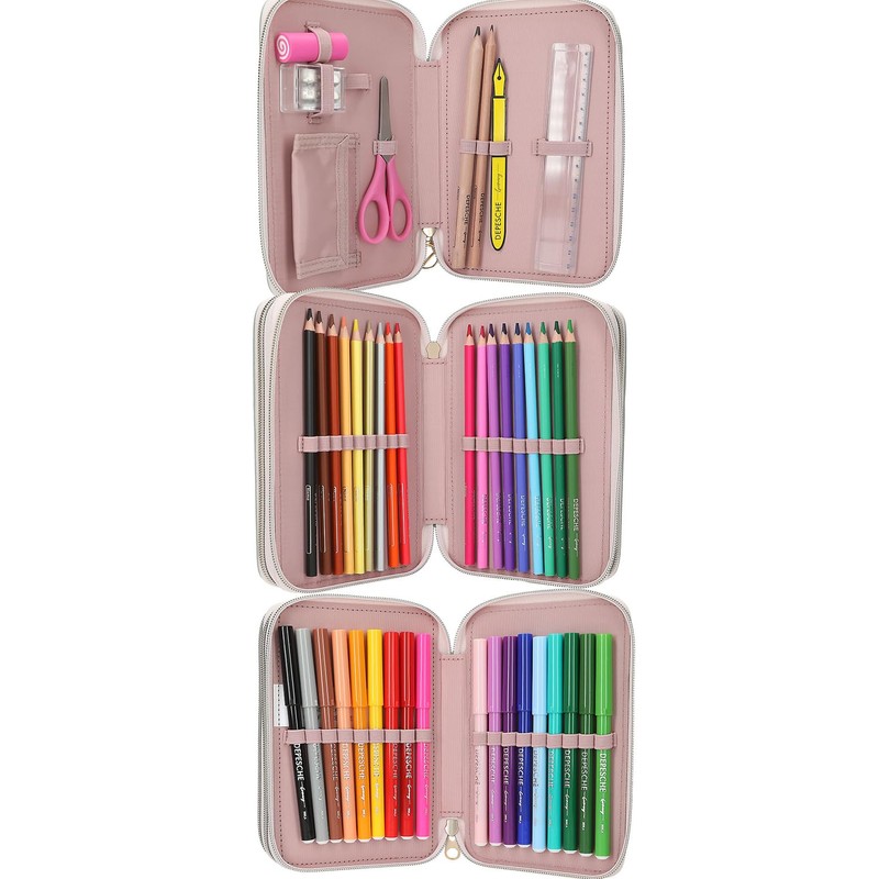 Depesche 13303 TOPModel Summer Feeling Filled 3-Compartment Pencil Case in