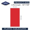 odibo Red Tablecloths Plastic 2 Pack Disposable Table Covers 54"