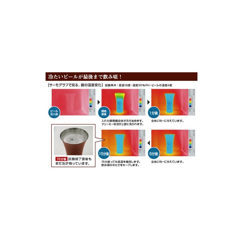 食楽工房 純銅鎚目一口ビール 2個セット CNE921