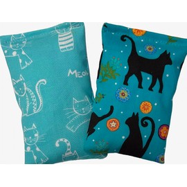 Johnson Pet Products Crazy Cat 2 Pack Catnip Pillow Sacks - Made in The USA-V2-Turquoise