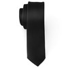 DR. ANISON Black Skinny Tie Men Women 2" (5CM) Slim