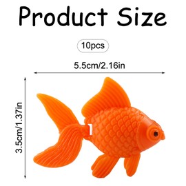 Luckious 10 PCS Realistic Floating Artificial Goldfish for Aquariums – Plastic Decorative Fish for Fish Tanks and Water Displays – Stable, Lifelike Aquarium Ornament