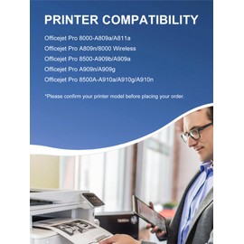 MM MUCH & MORE Compatible Ink Cartridge Replacement for HP 940XL 940 XL to use for Officejet Pro 8000 8500 8500A 8500A Plus Printer (4-Pack, 1x Black + Cyan + Magenta + Yellow)