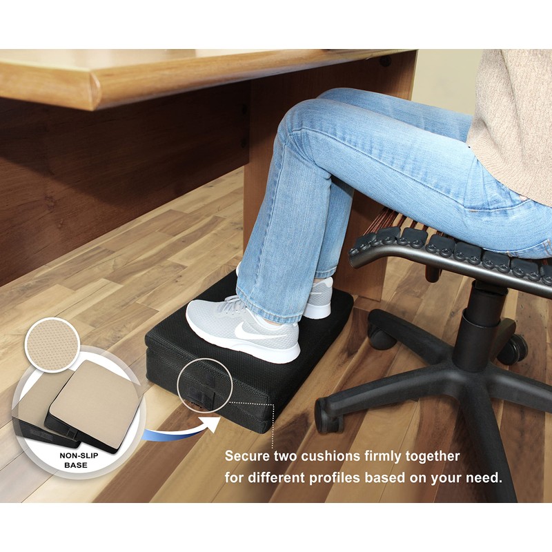 InteVision 4-in-1 Footrest for added height - Premium Foam Foot