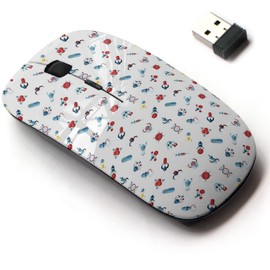 2.4G Wireless Mouse with Cute Pattern Design for All Laptops and Desktops with Nano Receiver - Digital Smart Medical Nano Robots