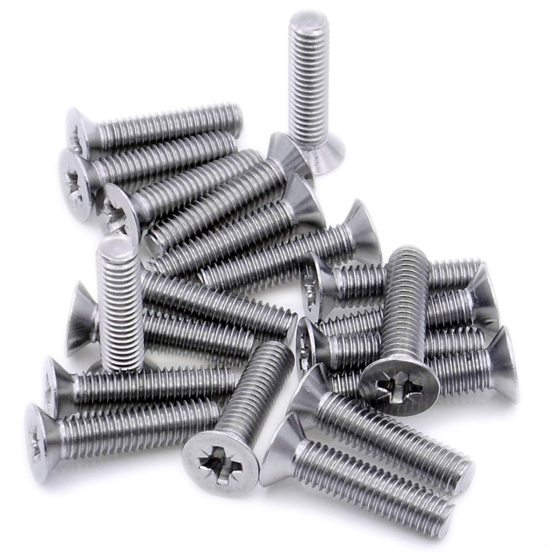M4 (4mm x 10mm) Pozi Countersunk Machine Screw (Bolt) -