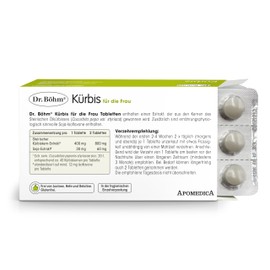 Dr. Böhm Kürbis für die Frau, 60 Tabletten: Nahrungsergänzung zur Unterstützung der Blasenfunktion bei sensibler Blase, mit Kürbiskern-Extrakt