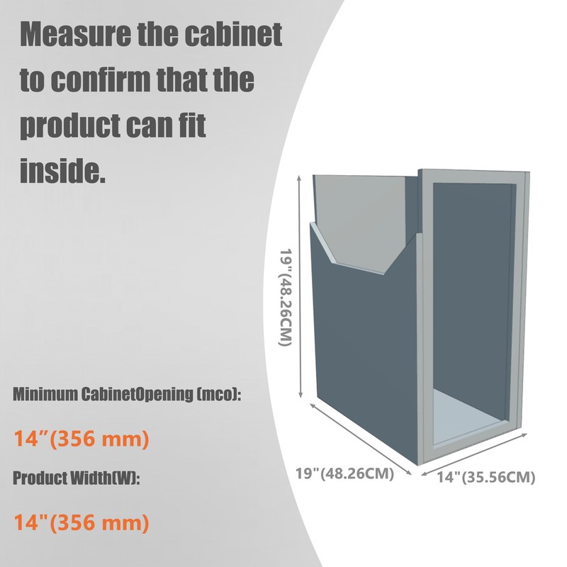 SOCONT Stainless Steel Slide-Out Trash Bin Rack, Enhanced Heavy-Duty Cabinet