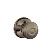Georgian Knob Non-Turning Lock in Antique Pewter
