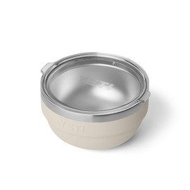 YETI Rambler Bowls, Vacuum Insulated, Stackable and Nestable Stainless Steel Bowl with Lid, 1 Quart, Cape Taupe