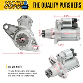 New Starter Motor 17825 Replacement for Toyota Camry 02-17 Sienna 04-16 Highlander 04-19 RAV4 06-18 Solara 02-08 Avalon 05-18 Lexus RX330 RX350 ES330 ES350 NX200t Scion XB TC Pontiac Vibe