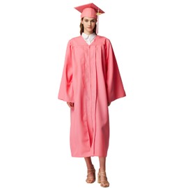 MyGradDay Unisex Matte Graduation Cap and Gown 2024 & 2025 Set Bulk with Tassel for College High School Graduates, Pink, 57