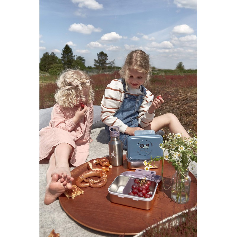 LÄSSIG Children’s Lunch Box, Stainless Steel Breakfast Box, Sustainable, for