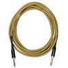 Cascha Professional Line Guitar Cable, Straight, Tweed Natural, 3 m