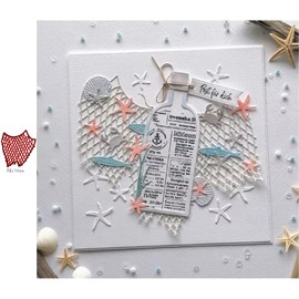 Lapoo Flowers Metal Cutting Die for Scrapbooking - Durable, Cut Stencils for DIY Scrapbook Photo Album Decorative Paper Card, Card Making Supplies, Embossing (Fishing Net 3 x 2.7 in)