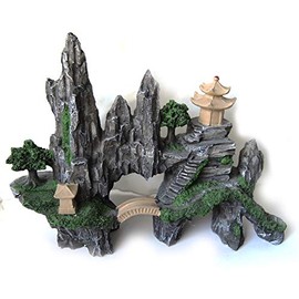 JOICE GIFT Large Aquarium Ornament Decorations Fish Tank Landscape (Mountain Cave)