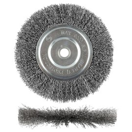 WENORA 6-Inch Wire Wheel for Bench Grinder, 0.012 Carbon Steel, Bench Grinder Wire Wheel with 1/2" & 5/8" Arbor Hole