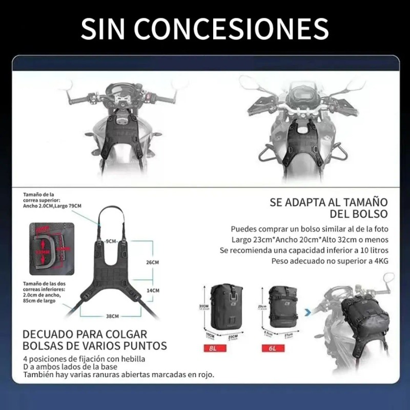 Chaleco Tanque De Motocicleta Con Varios Accesorios