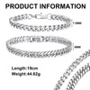 QJFHURB Men's Bracelet Stainless Steel Bracelet Men's Silver Bracelet Men's