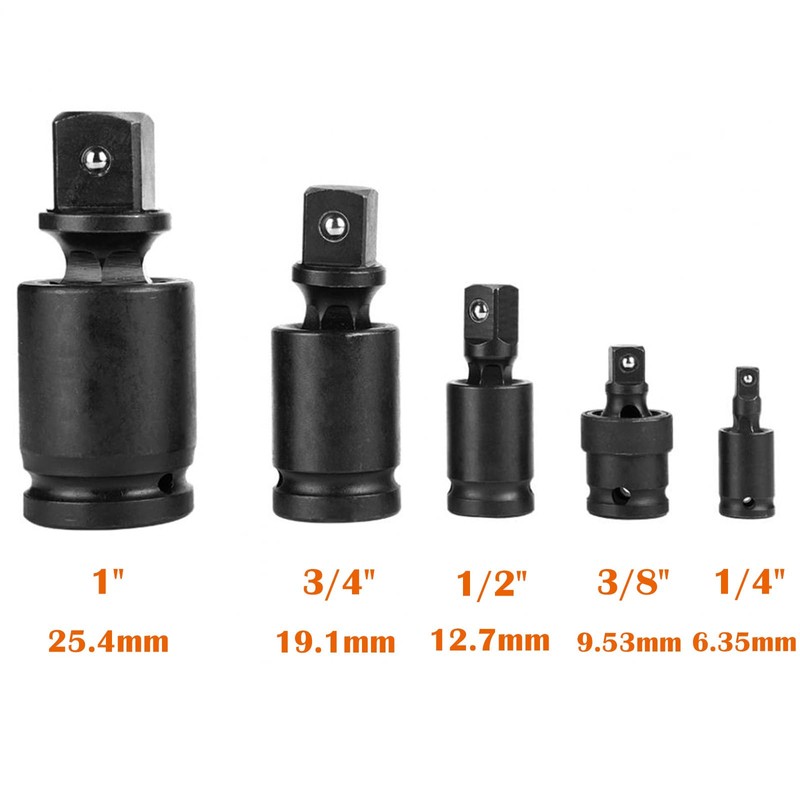 (1'' Drive) Swivel Impact Socket Set, 1Pc Universal Joint with