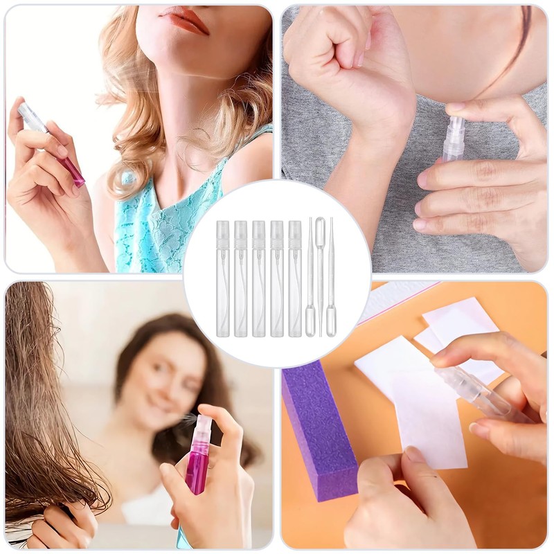 uadbau Mini Spray Bottle, 5 Pcs 10ml Perfume Bottle Empty