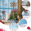 ZFMRZF Beach Bicycle Seagull Shower Curtain 70x70 Inch