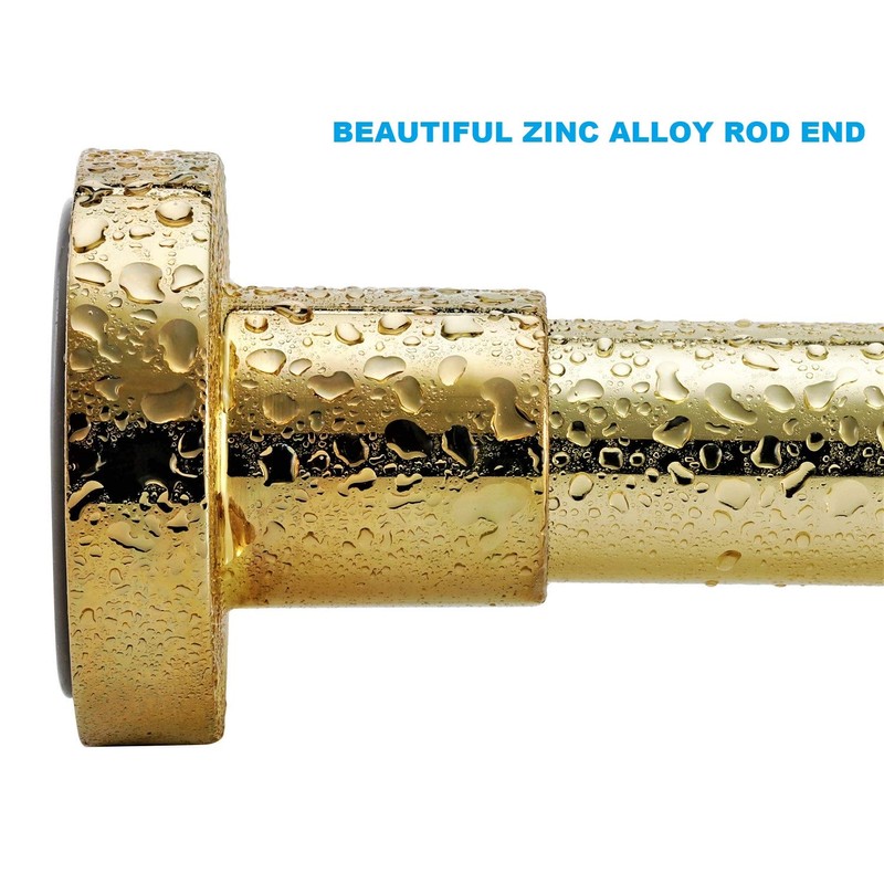 BRIOFOX Spring Tension Curtain Rod 43-73 Inches, Rust-Resistance and Non-Slip
