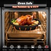13” Roaster Pan with Lid and Rack, Small Enamel Roaster