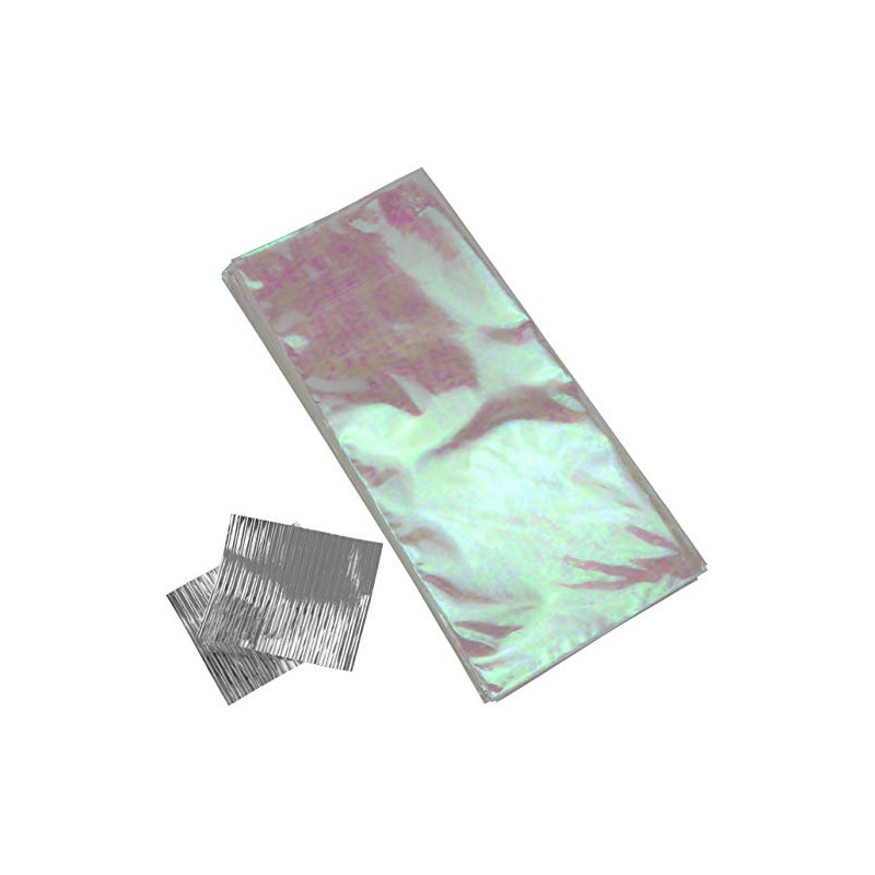 Iconikal Cello Bags, Iridescent Holographic, 5 x 11-Inch, 100-Count