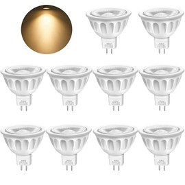 Boxlood LED GU 5.3 MR16 Spotlights Lamp 3000K Warm White 5W Replaces 50W Halogen Lamp 450lm Non-Dimmable LED Spotlight 12V 40° Beam Angle Longlife LED Spotlight Spots, Pack of 10