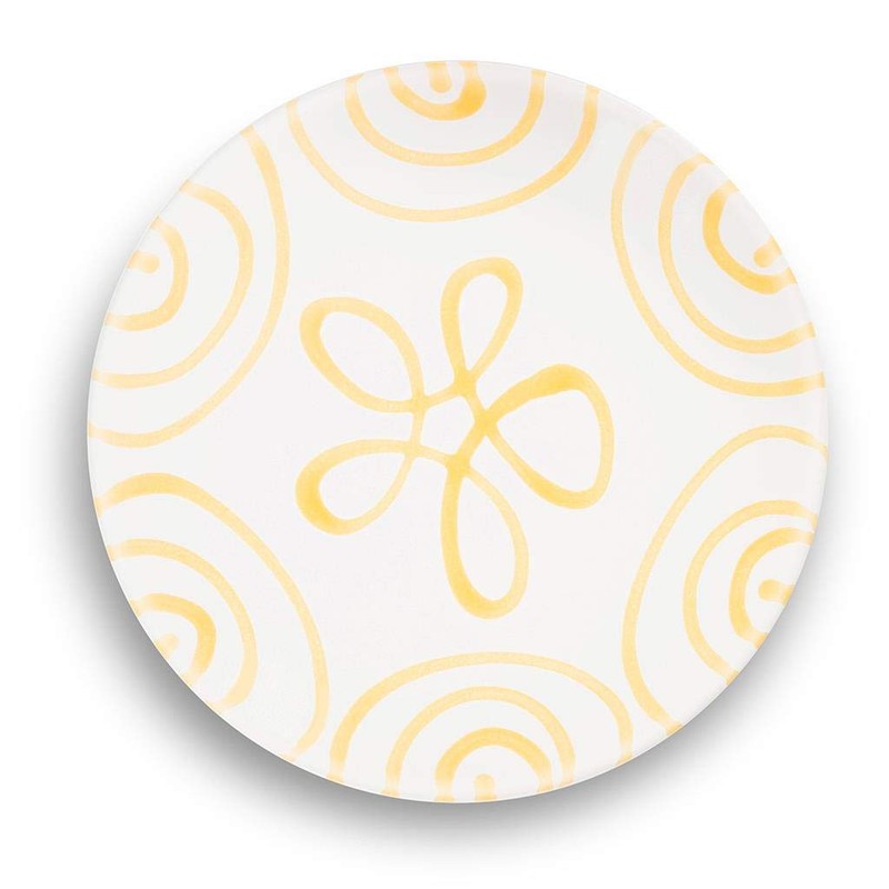 GMUNDNER KERAMIK Saucer Coffee Cup Diameter 15 cm Flamed Yellow